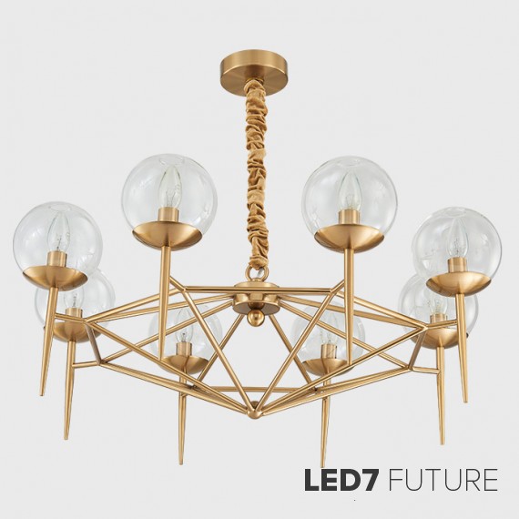 Loft Industry Modern - Gold Spire Chandelier